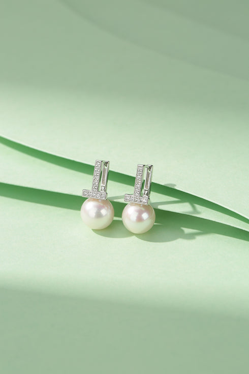 10-11mm Ziconia Pearl & Saskia Earrings - House Of Pearls