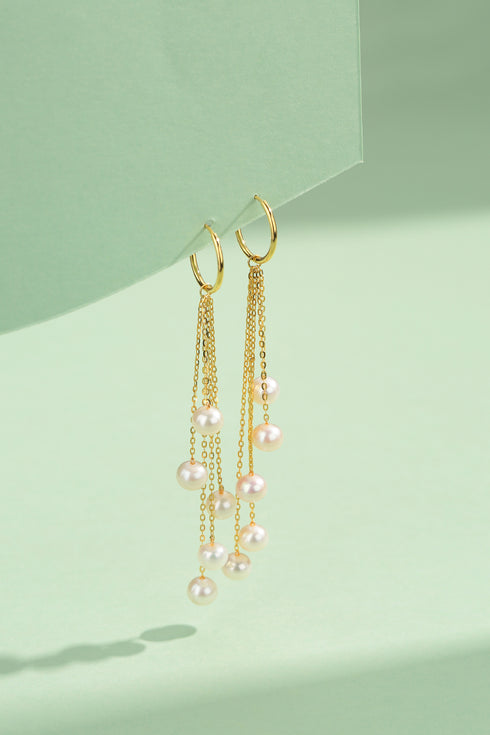 5-6mm Freshwater Pearl & Saskia Earrings - House Of Pearls