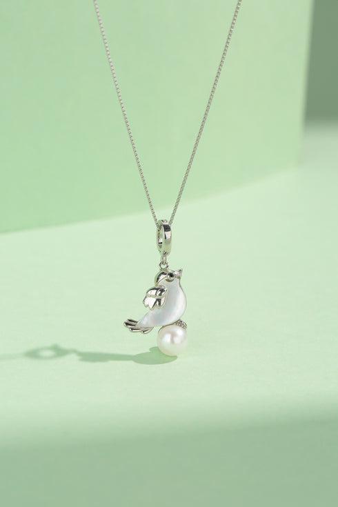 6-7mm Pearl Mother of Pearl Bird Pendant - House Of Pearls