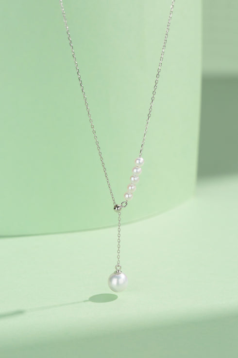 Y Shape Pearl Pendant Necklace - House Of Pearls