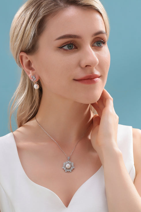 9-10mm Freshwater Pearls & Butterfly Stud Detachable Earrings - House Of Pearls