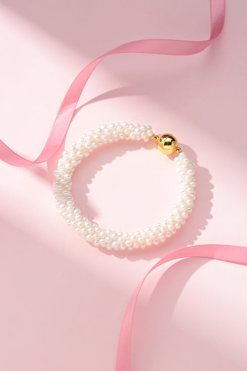 Mini Freshwater Pearls Bracelet with Magnetic Lock - House Of Pearls