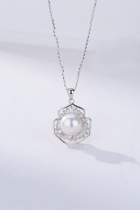10-11mm Edison Pearl Floral Pendant Necklace - House Of Pearls