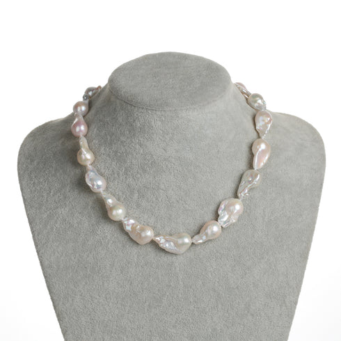 White Large Baroque Freshwater Pearl Necklace - House Of Pearls