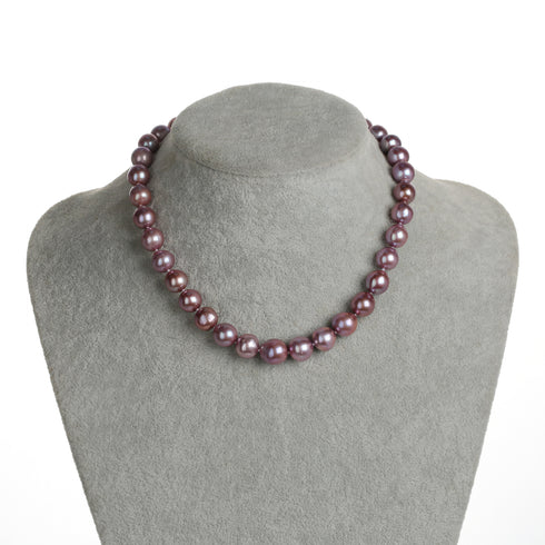 9-11mm Purple Freshwater Pearl Necklace (US) - House Of Pearls