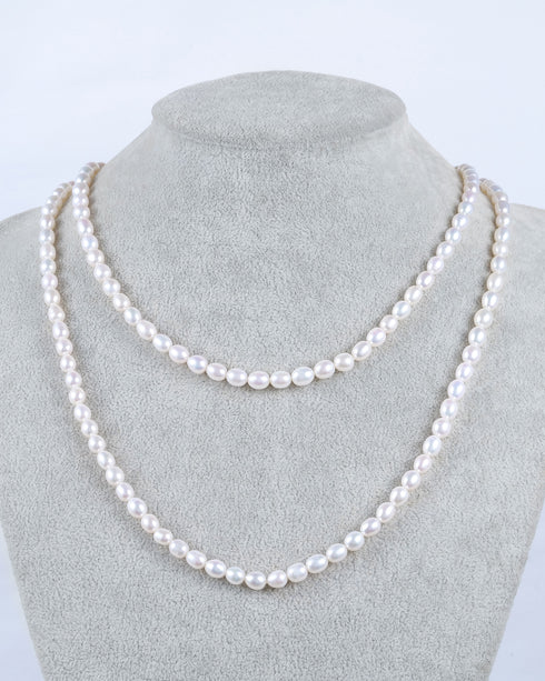 43-Inch Long Freshwater Pearl Endless Necklace