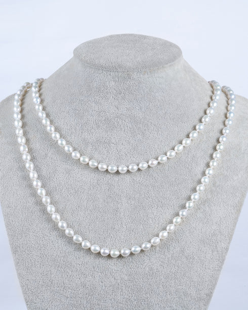 48-Inch Freshwater Pearl Rope Necklace