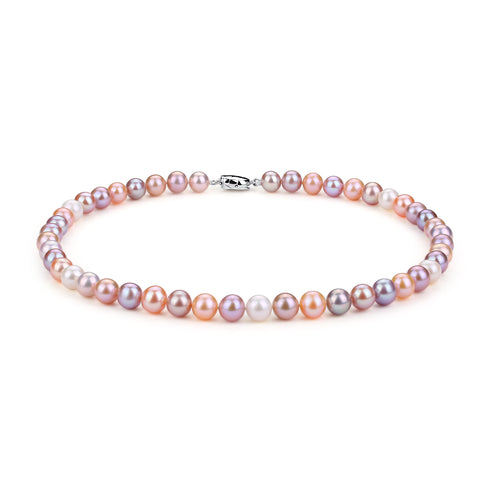 Classic Multicolor Freshwater Pearl Necklace Multiple Lengths