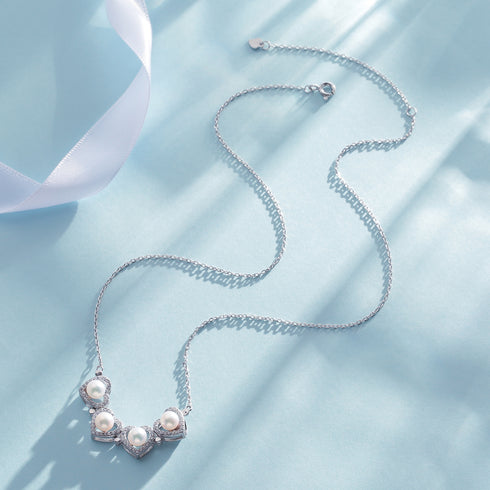 Clover & Heart Good Luck Pendant Necklace - House Of Pearls