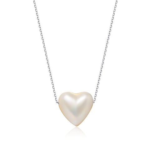 Baroque Pearl Heart Shape Pendant Necklace - House Of Pearls