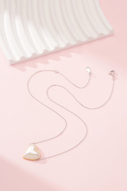 Baroque Pearl Heart Shape Pendant Necklace - House Of Pearls