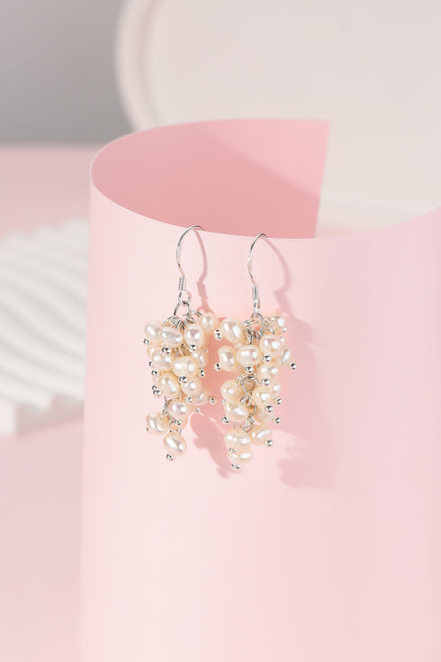 2-3mm Freshwater Pearls Grape Shape Earrings - Earrings made with hand-selected pearls from House of Pearls