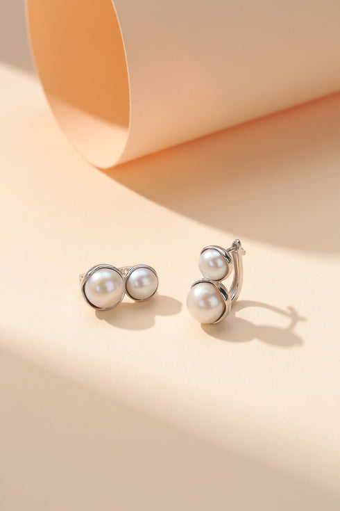 Double Freshwater Pearl & Saskia Earrings - House Of Pearls