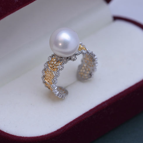 10-11mm Freshwater Pearl & Nyssa Ring - House Of Pearls