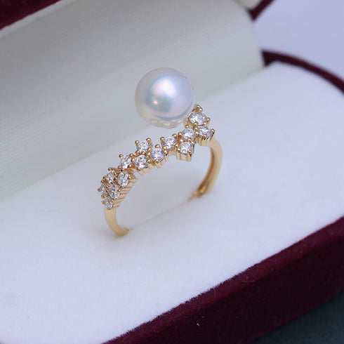8-9mm Freshwater Pearl & Felicity Ring - House Of Pearls