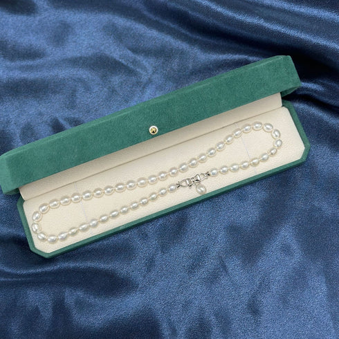 7-8mm Rice Pearl Removable Pendant Necklace - House Of Pearls