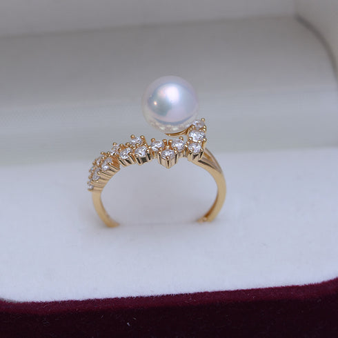 8-9mm Freshwater Pearl & Felicity Ring - House Of Pearls