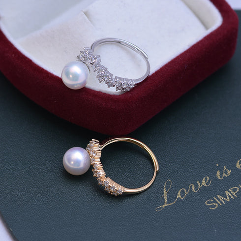 8-9mm Freshwater Pearl & Felicity Ring - House Of Pearls