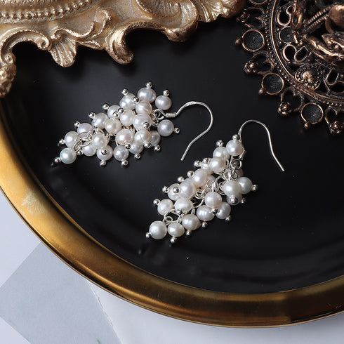 2-3mm Freshwater Pearls Grape Shape Earrings - Earrings made with hand-selected pearls from House of Pearls