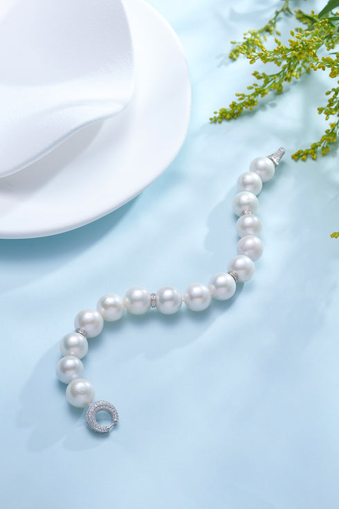 11-13mm White Edison Pearl Bracelet