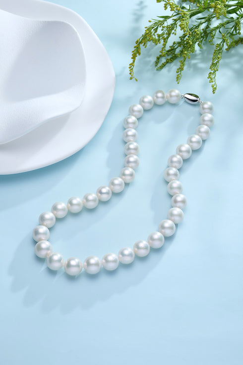 11-13mm Edison White Freshwater Pearl Strand Necklace