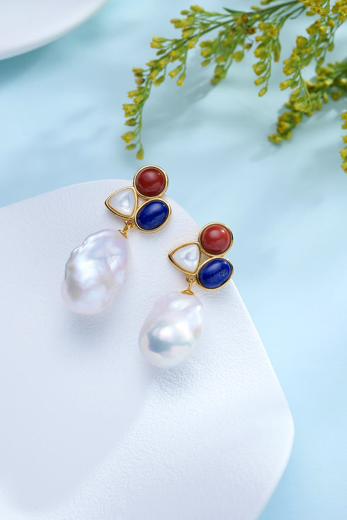 11-13mm Gems Baroque Pearl Earrings