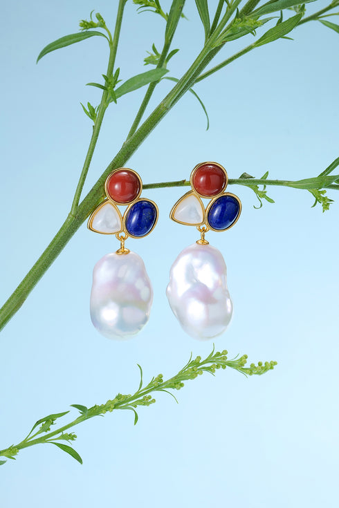 11-13mm Gems Baroque Pearl Earrings