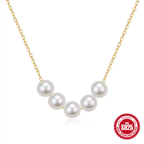 6-7mm Smile White Freshwater Pearl Necklace - House Of Pearls