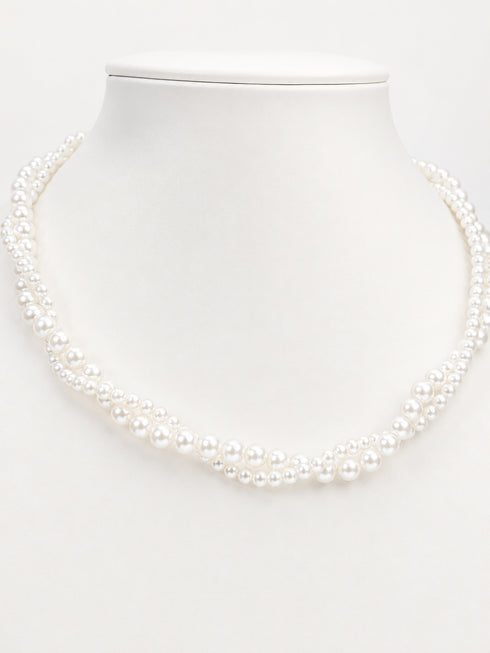 Versa Infinity Dual-Strand Freshwater Pearl Necklace by House Of Pearls - FT on white display