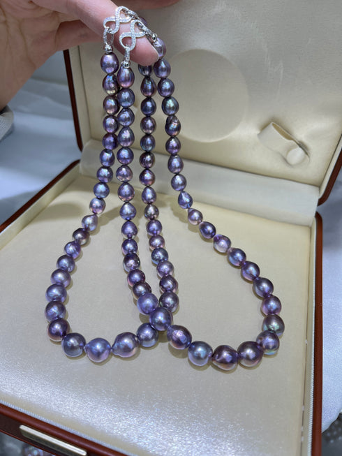 Aurora Purple Baroque Freshwater Pearl Strand Necklace - Necklaces made with hand-selected pearls from House of Pearls
