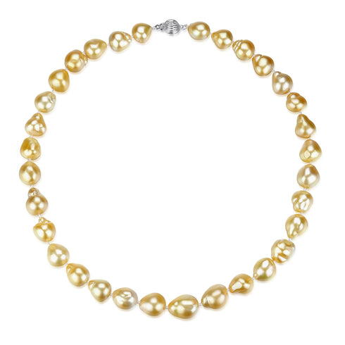 11-13mm Golden South Sea Baroque Pearl Strand - Necklaces made with hand-selected pearls from House of Pearls