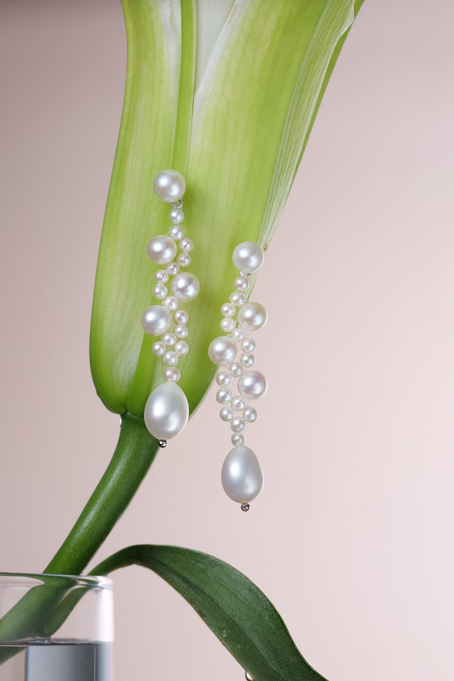 Cascading Freshwater Pearl Bridal Drop Earrings - Earrings made with hand-selected pearls from House of Pearls