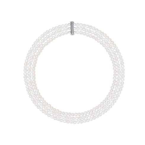 5-6mm Triple Strand Freshwater Pearls Necklace Bracelet Set(Purchase Individually) - House Of Pearls
