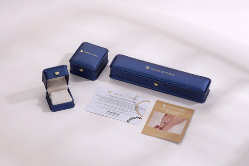 7-8mm Freshwater Pearl Tube Beaded Bracelet 18K Gold - House Of Pearls