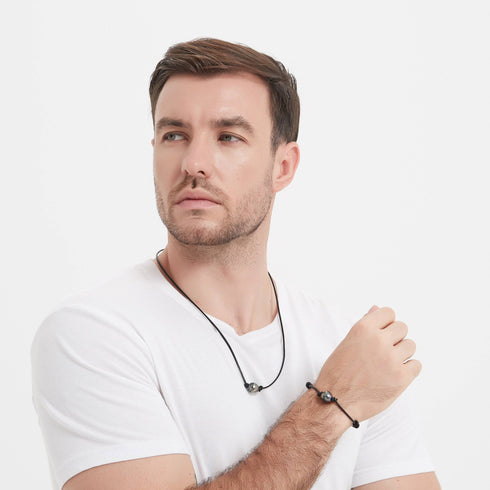 Tahitian Baroque Pearl Knotted Leather Bracelet - House Of Pearls