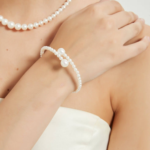 Eternal Embrace White Freshwater Pearl Bracelet - Bracelets made with hand-selected pearls from House of Pearls