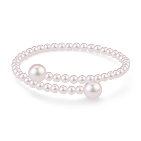 Eternal Embrace White Freshwater Pearl Bracelet - House Of Pearls