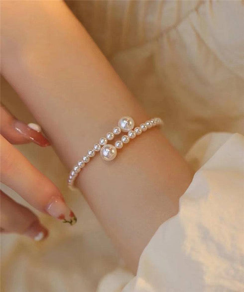 Eternal Embrace White Freshwater Pearl Bracelet - House Of Pearls