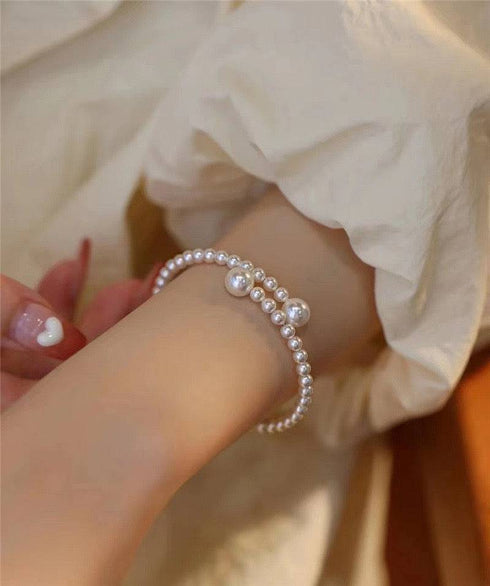 Eternal Embrace White Freshwater Pearl Bracelet - House Of Pearls
