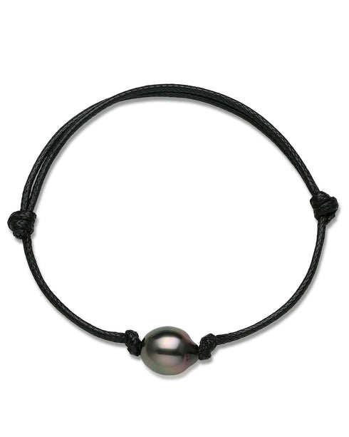 Tahitian Baroque Pearl Knotted Leather Bracelet - Bracelets made with hand-selected pearls from House of Pearls