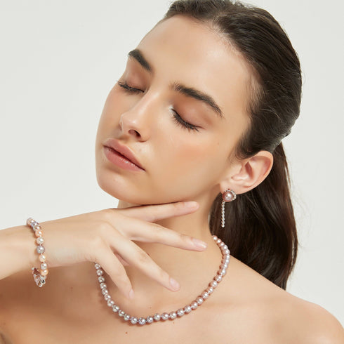 Multicolor Freshwater Pearl Bracelet, 6-9mm Silver - House Of Pearls