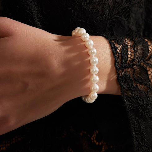White Freshwater Pearl Bracelet, 7.5-8.0mm - House Of Pearls