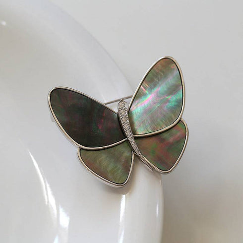 Butterfly Colorful Mother of Shell Brooch - House Of Pearls