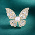 Butterfly Pearl & Cubic Zirconia Brooch - Brooch made with hand-selected pearls from House of Pearls