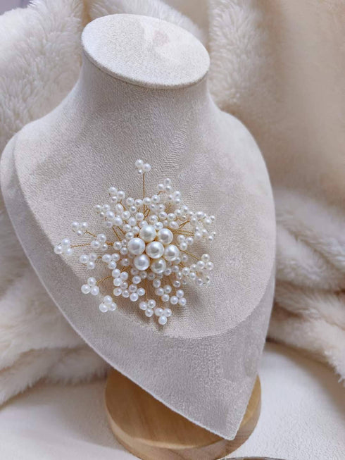 Freshwater Pearls Blossom Flower Brooch - House Of Pearls