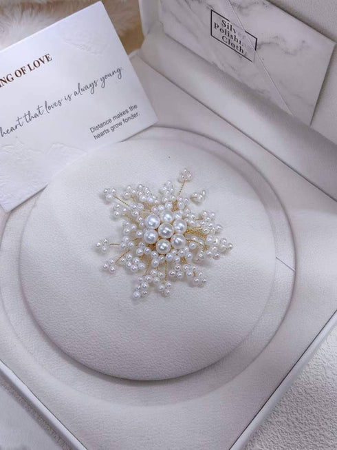 Freshwater Pearls Blossom Flower Brooch - House Of Pearls