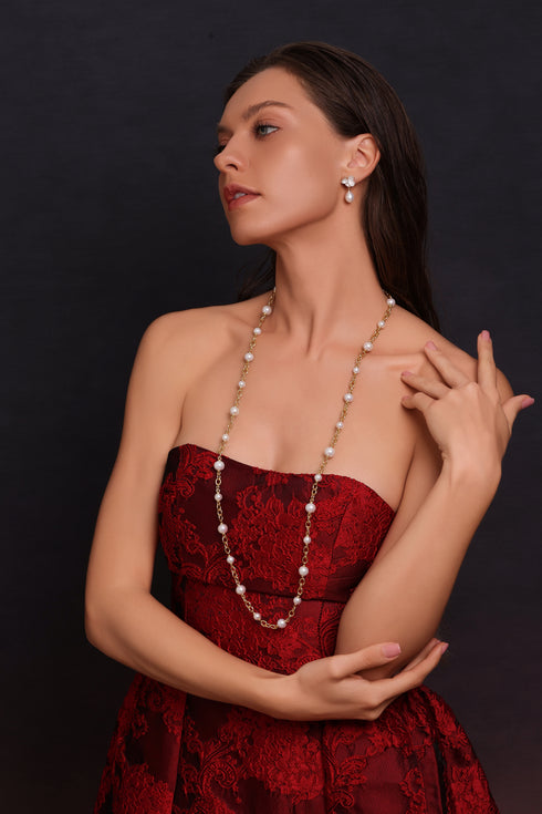 Chunky Freshwater Pearl Long Necklace - Necklaces made with hand-selected pearls from House of Pearls