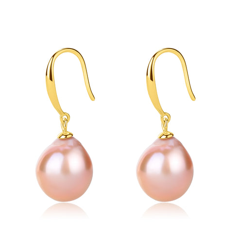 Classic Hook Pink Baroque Pearl Earrings - Earrings made with hand-selected pearls from House of Pearls