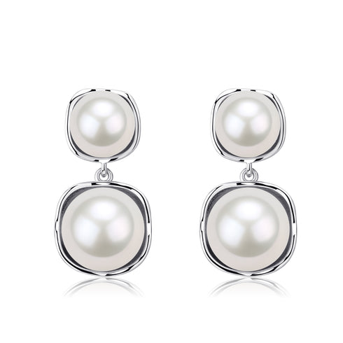 Double Freshwater Pearl & Eulalie Earrings - Earrings made with hand-selected pearls from House of Pearls