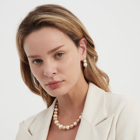 Double Freshwater Pearl & Eulalie Earrings - Earrings made with hand-selected pearls from House of Pearls
